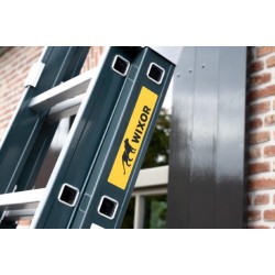 Professionele Wixor Gecoate Schuifladder 3-delig met Top Safe